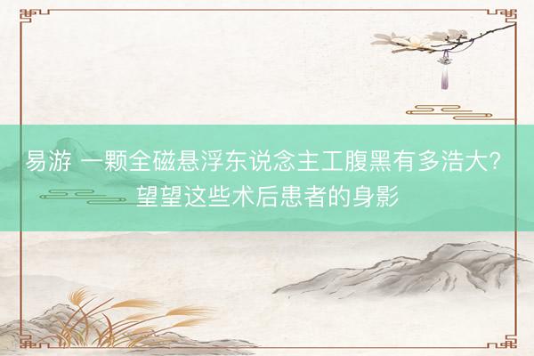 易游 一颗全磁悬浮东说念主工腹黑有多浩大? 望望这些术后患者的身影